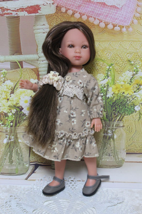 Сукня фланелева Осіннє тепло hand made for Vestida de Azul, 28 см