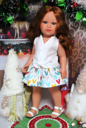 Кукла рыжая без челки Vestida de Azul, 45 cм