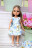 Платье весеннее со шляпкой Hand made для Paola Reina, 32 см