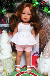 Кукла рыжая без челки Vestida de Azul, 45 cм 