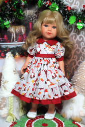 Лялька на  Verstida de Azul Coral у новорічному, 45 cм