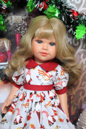Лялька на  Verstida de Azul Coral у новорічному, 45 cм