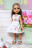 Платье весеннее со шляпкой Hand made для Paola Reina, 32 см 