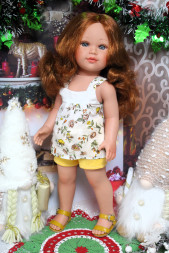 Кукла рыжая без челки Vestida de Azul, 45 cм 