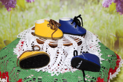 Ботинки жовті осінь-25 для ляльки ростом 32-34 см, hand made