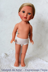 Кукла Vestida de Azul Паулина, блондинка прямые волосы, 33 см