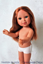 Кукла Vestida de Azul Паулина, рыжая без челки, 33 см