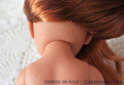 Кукла Vestida de Azul Паулина, рыжая без челки, 33 см