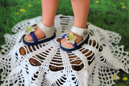 Босоніжки для ляльки 28 см, hand made