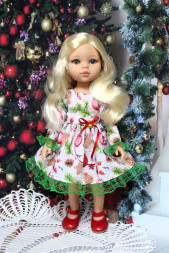 Платье новогоднее Hand made для Paola Reina, 32 см