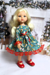 Платье новогоднее Hand made для Paola Reina, 32 см 