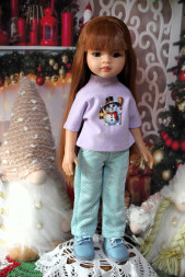 Футболка новорічна-3 трикотажна Hand made для Paola Reina, 32 см