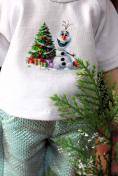 Футболка новорічна-4 трикотажна Hand made для Paola Reina, 32 см 1