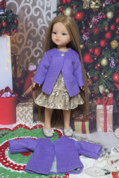 Пальто классика фиалка Hand made для Paola Reina, 32 см