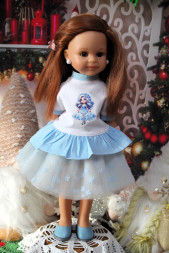 Тунічка новорічна-5 трикотажна Hand made для Paola Reina, 32 см