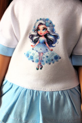 Тунічка новорічна-5 трикотажна Hand made для Paola Reina, 32 см