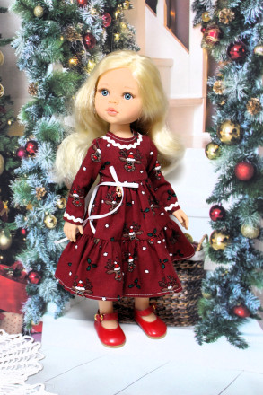 Платье новогоднее Hand made для Paola Reina, 32 см