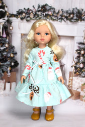Платье новогоднее Hand made для Paola Reina, 32 см 
