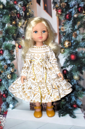 Платье новогоднее Hand made для Paola Reina, 32 см 