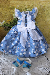 Комплект сукня+босоніжки  Hand made для Paola Reina, 32 см 
