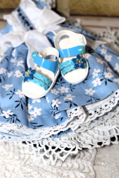 Комплект сукня+босоніжки  Hand made для Paola Reina, 32 см 
