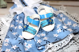 Комплект сукня+босоніжки  Hand made для Paola Reina, 32 см 