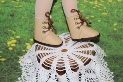 Високі чобітки для ляльки 32-34 см, hand made