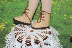 Високі чобітки для ляльки 32-34 см, hand made