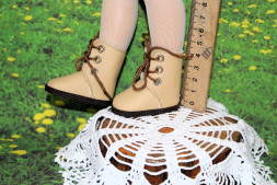 Високі чобітки для ляльки 32-34 см, hand made