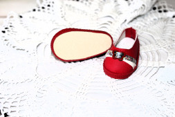 Туфлі червоні для ляльки Paola Reina 32-34 см, hand made