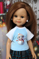 Футболка новорічна-8 трикотажна Hand made для Paola Reina, 32 см