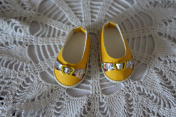 Туфлі з метеликом жовті, hand made, для Paola Reina