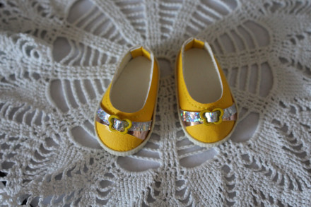Туфлі з метеликом жовті, hand made, для Paola Reina