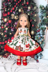 Платье новогоднее Hand made для Paola Reina, 32 см