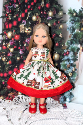 Платье новогоднее Hand made для Paola Reina, 32 см