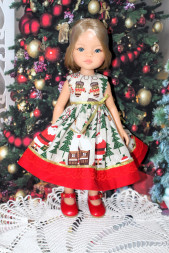 Платье новогоднее Hand made для Paola Reina, 32 см
