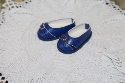 Туфлі сині з метеликом для ляльки Paola Reina 32-34 cм, hand made