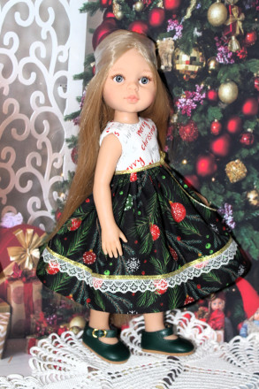 Сукня новорічна hand made для Paola Reina, 32 см