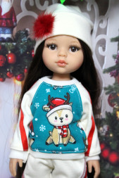 Комплект-2 Новорічного одягу без взуття, Hand made для Paola Reina, 32 см