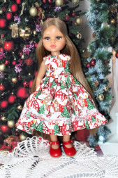 Платье новогоднее Hand made для Paola Reina, 32 см