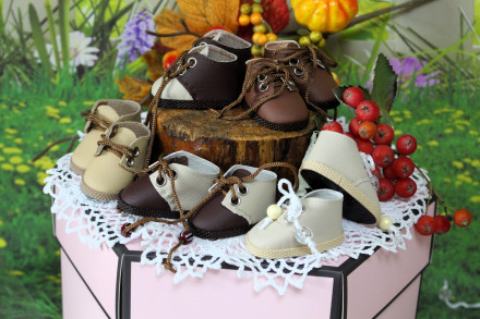 Ботинки autumn-2 для куклы ростом 32-34 см, ручная работа