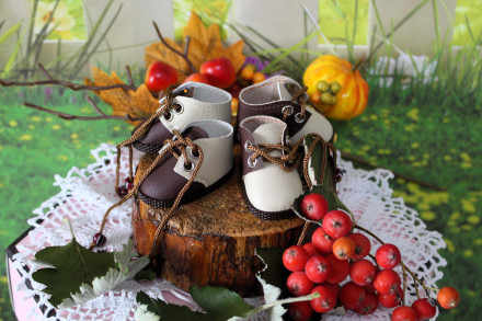 Ботинки Осінь-25 для ляльки ростом 32-34 см, hand made