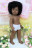 Лялька Coral desnuda, pelo corto rizo afro, Vestida de Azul , COR-D915, 46 cм