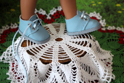 Ботинки блакитні для Paola Reina, ручна робота