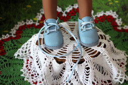 Ботинки блакитні для Paola Reina, ручна робота