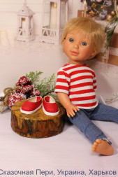 Туфли красные для кукол Паулина Vestida de Azul