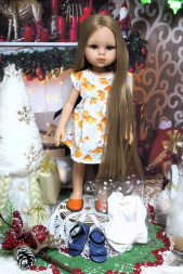 Кукла Карла Рапунцель в наряде 54666+пижамка+туфлі,  Paola Reina