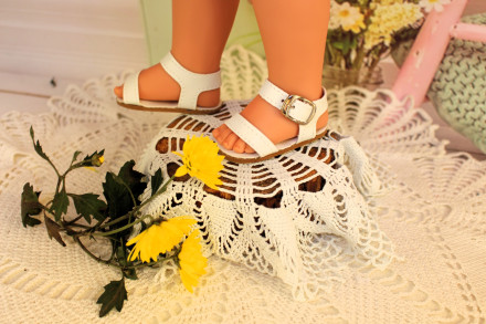 Обувь Sandals, Vestida de Azul, для Корал, белые, длина 7,0 см 