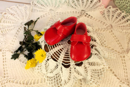 Взуття velcro red, Vestida de Azul, для корал, червоні, довжина 7,5 см