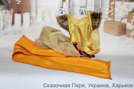 Кукла Нора 14829 в наряде африканской принцессы, 32 см
